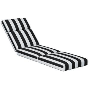 2 Pcs Chaise Lounge Cushions Outdoor, 72 x 21 x 4 Inch Lounge Chair Cushions for Outdoor Furniture - Waterproof Lounge Patio Replacement Cushion, 4IN Thick Fade-Resistant Patio Chaise Lounge Cushion