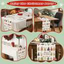 OWENIE Christmas Trees Table Runner for Kitchen Dining Table, Watercolor Print Christmas Tree Runner for Winter Xmas Holiday Decor, 13x72 Inch, Washable