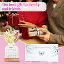 Mini Desk Calendar 2026 - Small Desktop Floral Standing Calendars 2026 Monthly Flower Office Calender for Home Decor Desk Accessories