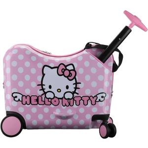 Bioworld Hello Kitty Character Face Pink Ride-On Luggage, OSFA