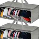 Epesoware 2 Pack Wide Hat Storage Bag for Baseball Caps, Hat Organizer for Up to 20 Hats, Ideal for Home and Travel, Grey