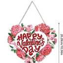 2 x 3Pcs Valentine's Day Front Door Hanger Decor Love Romantic Special Night Galentines Party Paper Signs Banners for Engagement Wedding Anniversary Door Porch Wall Hanging Decorations