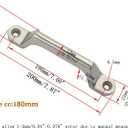 1Pack Stainless Steel 304 Handle PlusHeavy Duty Door Bow Knobs Industrial Load Bearing Pull Handle (Hole CTC:180MM)