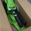 Greenworks 40V Leaf Blower/Sweeper, 150 MPH / 135 CFM, Lightweight, Quiet, with 2.0 Ah Battery and Charger, Perfect for Residential Lawn Care, Leaf Blowing Debris, Dust, Light Snow, and More