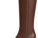 Modatope Platform Knee High Boots Square Toe Chunky Heel Boots for Women Side Zipper Block Heel Womens Heeled Boots (8)