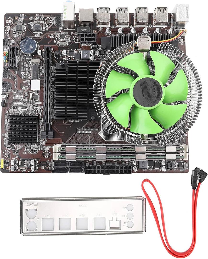 PC CPU Motherboard Set,X58 Desk Top PC Motherboard Set,for Intel Xeon X5650 CPU High Air Volume Radiator,8G Memory Main Board Set