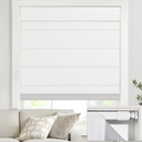 UNISHADES No Drill Cordless Roman Shades, 38×64 in, Room Darkening White