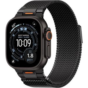 BXUXOHS Milanese Loop- Compatible with Apple Watch Ultra 3 2 1 Band for Men 49mm 46mm 45mm 44mm 42mm 41mm 40mm 38mm,Magnetic Mesh Metal Strap Wristband for iWatch SE 3/2 Series 11/10/9/8/7/6/5/4 Ultra