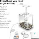biOrb Flow 15 Acrylic 4-Gallon Aquarium with White LED Lights Modern Compact Tank for Tabletop or Desktop Display, White