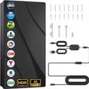 2025 Digital HD TV Antenna Outdoor, 1600+ Miles Long Ranges, Directional 360 Degree Rotation,Outdoor TV Antenna for Smart TV,Support 2 TVs-8K 4K 1080p All Smart/Old TVs VHF UHF-35ft HDTV Cable
