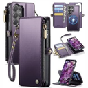 for Samsung Galaxy S26 Ultra Wallet Case Magnetic [Compatible with Magsafe] [RFID Blocking Card Holder] [Zipper] Detachable Drop-Proof Protective Phone Cases for Galaxy S26 Ultra 6.9", Purple