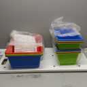 Humble Crew Kids Toy Storage Organizer with 12 Plastic Bins, White/Primary Removable Bins for Playroom, Bedroom, Toddler Furniture for Boys and Girls Ages (Tall)