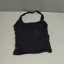 SUUKSESS Women Halter Tank Tops Double Lined Backless Y2K Trendy Going Out Tops (X-Small, Black)