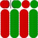 Xuhal 40 Pcs Double Sided Red Green Magnets 1.26'' Red Green Flip Reversible Magnets Dots for Whiteboard Mini Colored Double Sided Reversible Circle Indicator for Office Classroom Decoration (Classic)