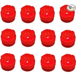 Aignis 6pcs Flameless LED Floating Candles, White Rose Plastic Tealights Battery Operated, 120+ Hours Glow Time, Cozy Light for Romantic Pool/Bathtub/Hot Bath/Wedding Centerpiece Decor(D2.83*H1.42)