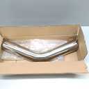 2.5 Inch Exhaust Pipe, T304 Stainless Steel (SS Tubo), Flared Slotted, Polished Finish, 45-degree elbow pipeangle branch, 2 1/2 OD to ID Adapter