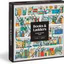 Galison Books and Ladders  Literary Version of Classic Snakes and Ladders Board Game for Adults and Kids Alike Perfect for Family Game Night, 2-4 Players
