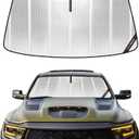 Pigenius Windshield Sun Shade for Ram 1500 2009-2018, Ram 1500 Classic 2019-2024. Full Coverage Rearview Mirror Shade for Ultimate Protection