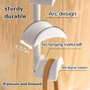 Purse Organizer Purse Organizer for Closet Purse Hanger-360 Rotation,Curved Design, No Fear of Deformation of The Bag StrapPremium and Smooth Purse Hook Closet (White 2 Pieces)