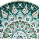 Chrasy European Style Semicircle Shape Entrance Door Rug Shoes Scraper Mats Dirt Trapper Front Door Mat PVC Material Indoor and Outdoor Mats for Front Door, Easy to Clean - 15.74x31 .49 Inch (Type C)
