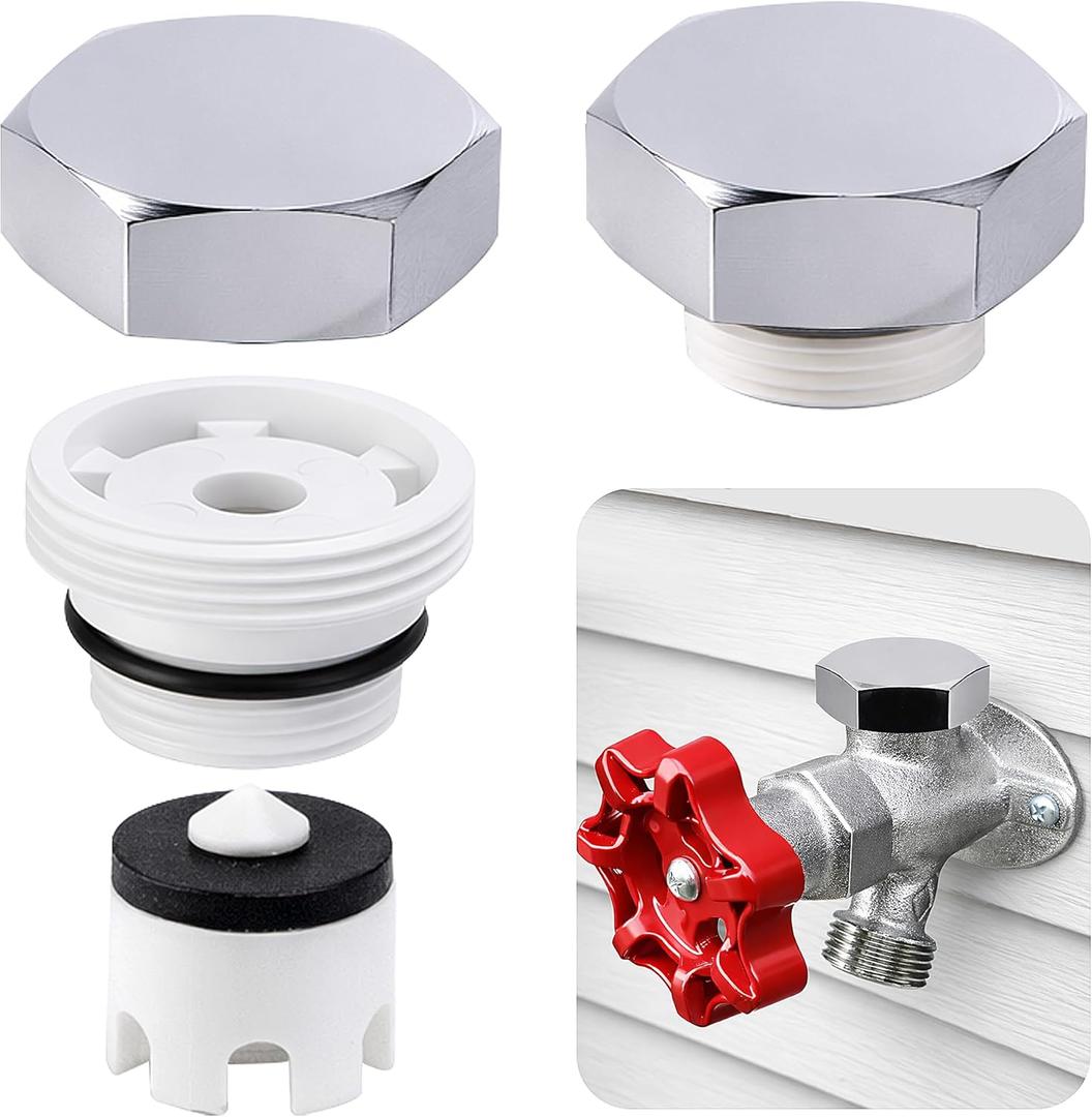 2 Pack Vacuum Breakers Outside Faucet, Stainless Steel Vacuum Breaker Repair Kit Vac-Vbk-X1B, Vacuum Breaker Replacement for Traditional Anti Siphon Frost Free Sillcock Valves