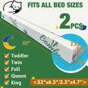 Baby Bed Bumpers for Toddlers, Foam Bed Guard Rail for Kids Bed Twin Full Queen King Size Bed, 2 Pack