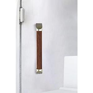 Solid Wood Japanese Style Bathtub Grab Bar, Bathtub Wall Mounting Assist Straight Handrail, Safety Non-Slip Support Rails for Elderly, Towel Rack (Color : Black Walnut, Size : 34cm)