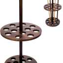 Walking Cane Holder Stand Wood Walking Stick Display Stand 12 Slot Cane Rack Display Stands Double Layer for Entryway