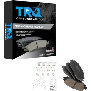 TRQ Brake Pads Ceramic Compatible with 2021-2022 Lexus ES250 2019-2022 ES300h ES350 UX200 2019-2023 UX250h Toyota Avalon 2020-2022 C-HR 2018-2023 Camry 2022 Corolla Cross RAV4 Venza