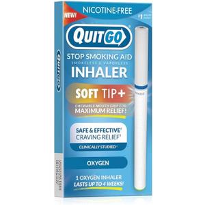 Stop Smoking, Smokeless Inhaler with Soft Tip Chewable Mouth Grip for Maximum Relief, Oral Fixation Support, Clinically Studied, Oxygen Inhaler Quit Smoking Aid (Oxygen Inhaler, 1 Pack)