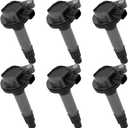 UF553 Ignition Coil Pack Compatible with Ford for Explorer 2011-2017 for F-150 2011-2017 for Edge 2007-2016 for Taurus 2008-2016 for Mustang 2011-2016 Replace for C1595 DG520 610-00119 Set of 6