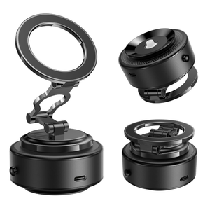 TELESIN Electric Magsafe Car Mount Vacuum Magnetic Car Phone Holder 105N 360° Reinforced Adjustable Swivel Lock, Suction Cup Phone Mount for Your Car/Gym/Mirror/iPhone & Android
