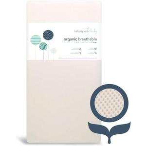 Naturepedic Organic Crib Mattress - 2-Stage Lightweight Infant & Toddler Mattress with Protector Pad - Waterproof, Breathable & Non-Toxic for Baby and Toddler Bed