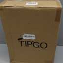 TIPGO Bathroom Trash Can with Lid, 4 Gallon / 15 Liter Small Garbage Can, Press Top Bin, Plastic Wastebasket with Pop-Up Lid for Bedroom, Living Room, Office (Black)