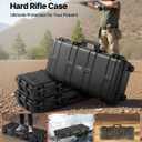 VEVOR Rifle Case, Rifle Hard Case with 4 Layers Fully-protective Foams, Lockable Hard Gun Case with Wheels, IP67 Waterproof & Crushproof, for Rifles or Shotguns, 36 inch