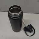 POWCAN 32 oz Insulated Water Bottle with 2-in-1 Straw and Spout Lid, Keep Cold 24H, Leak-Proof, BPA-Free, Double Wall Stainless Steel Water Bottle for Sports, Gym, Travel, and School (Dark Knight)