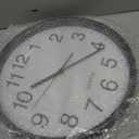 Bernhard Products Black Wall Clock, Large 13-Inch Silent Non Ticking Quartz Battery Operated Round Easy to Read Classroom/Home/School/Office Clock