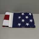 TOPFLAGS American Flag Cotton US Flags 4x6 - New Cotton Fabric Embroidered Stars Heavy Duty USA flag for Indoor Outdoor Sewn Stripes with Brass Grommets