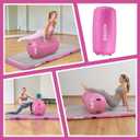 Gymnastics Mat with Air Roller,Inflatable Air Track Tumbling Mat for Home Gym Training, Tumble Track for Cheerleading/Gym/Training/Yoga/Beach/Water/Park Outdoor Use with Electric Air Pump