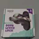 Door Lever Lock (3 Pack) Prevents Toddlers from Opening Doors. 3.25" L * 1.5" W * 4.5" H Easy One Hand Operation for Adults. Durable ABS with 3M Adhesive Backing. Simple Install (Black)