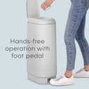 Diaper Genie Signature Pail (Grey) Includes 1 Easy Roll Refill with 18 Bags | Holds Up to 846 Newborn-Sized Diapers Per Refill