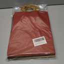 KWZESLE Kraft Paper Gift Bags with Handles, 4 Assorted Colors (Red/Green/Black/Kraft) Party Favor Bags for Wedding, Christmas, Birthday(Multicolored, 4.3 * 8.2 * 10.6in)