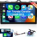 [8 CORE 4G+64G] for Toyota Corolla 2009-2013 Car Radio with Wireless Carplay/Android Auto, 9 Inch Android 13 IPS Touch Screen Car Stereo, Bluetooth, GPS Navi, WiFi, SWC, DSP + Backup Camera