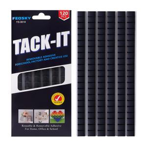 Feosky Adhesive Poster Sticky Tack Putty, Reusable and Removable Adhesive Putty, 120PCS, Mounting Putty for displaying Wall Paintings, Museum Art Photography, Picture, Crafts (Blue, Pack of 3)