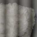 Luxury Faux Rabbit Fur Throw Blanket, Soft Bubble Fluffy Blanket Cozy Fuzzy Throw Blankets for Bed Sofa Couch, Decorative Thick Warm Plush Fuzzy Elegant Soft Mink Blanket (50" x 60",Cream White)