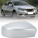 Right Passenger Side Mirror Cover Caps for Nissan Sentra 2013 2014 2015 2016 2017 2018 2019 Mirror Cap Without Light (Light Silver)