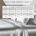 DECOLURE Satin Bed Sheets - 6 Piece Luxury Silky Queen Size Bedding Set - Softer Than Silk, Wrinkle-Free with 15 Deep Pocket Fitted Sheet, Perfect for Hair & Skin, Gifts for Women (Grey)