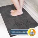 Muddy Mat | Super Absorbent Door Mat Indoor, Microfiber Quick Dry Chenille Entryway Rug, Non-Slip Front Door Mat, Indoor Mats for Entryway, Machine Washable Pet Rug, Charcoal 48"x72"
