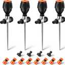 VIHOSE 4 Pack Flexible Gear Drive Sprinkler with Metal Spike Base Connectable Above Ground Sprinkler Watering System for Garden Plant Yard Lawn 360 Rotating Irrigation