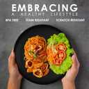 Wheat Straw Plates 10 inch - Alternate to Black Plastic Dinner Plate set of 8 - Microwave Safe Plates For Kitchen - Unbreakable Black Dishes For Kids & Adults - Camping Dishes - Reusable Dorm Dish